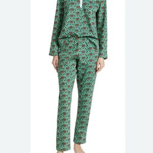 Roberta Roller Rabbit Holly Jolly Hathi Green Pajama Set